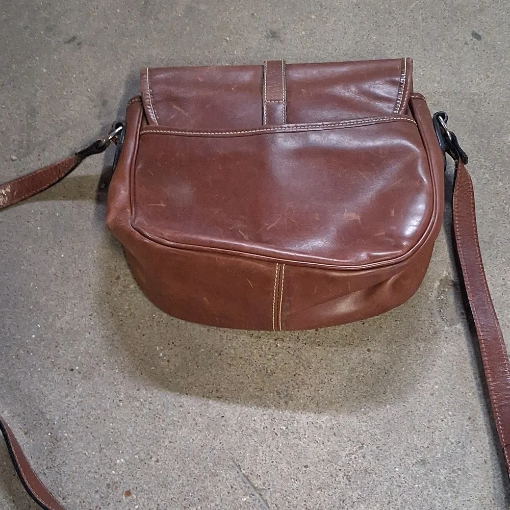 Mens Cole Haan Brown Leather Satchel Bag